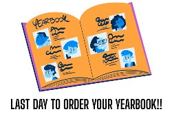 cartoon graphic of a yearbook